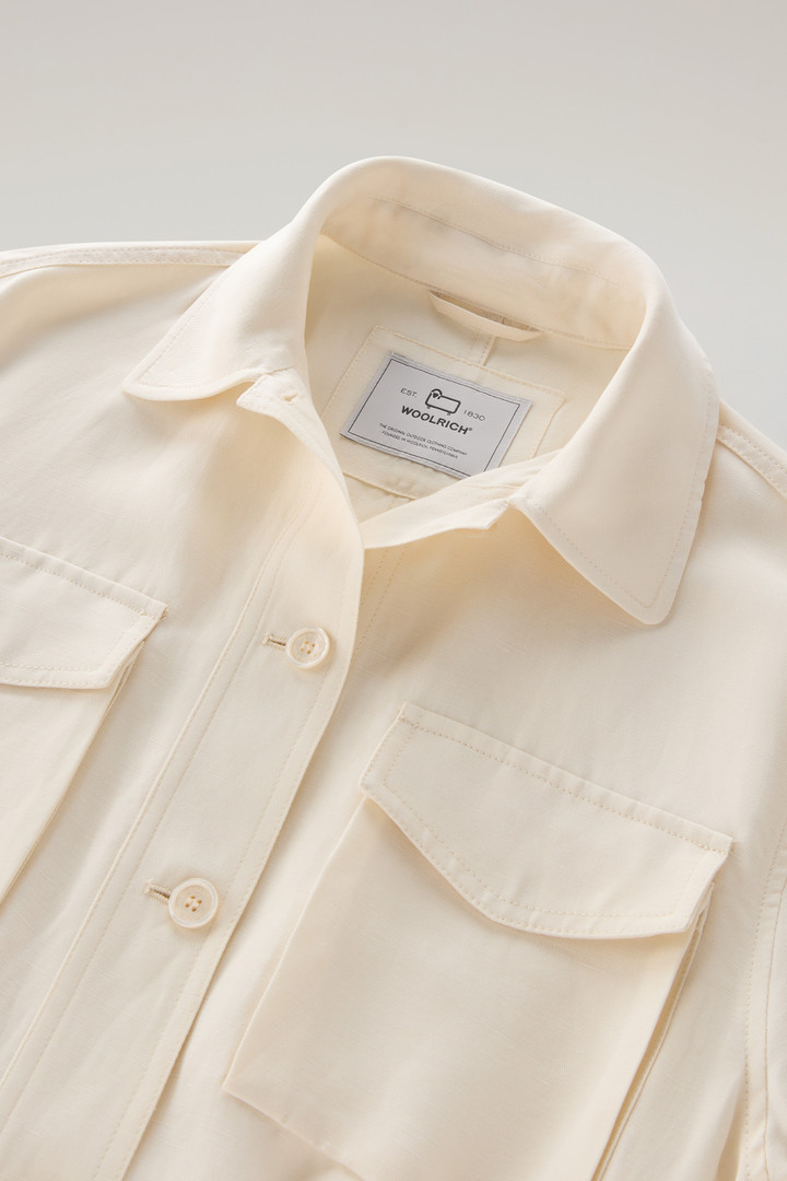 Giacca a camicia in misto lino Bianco photo 6 | Woolrich