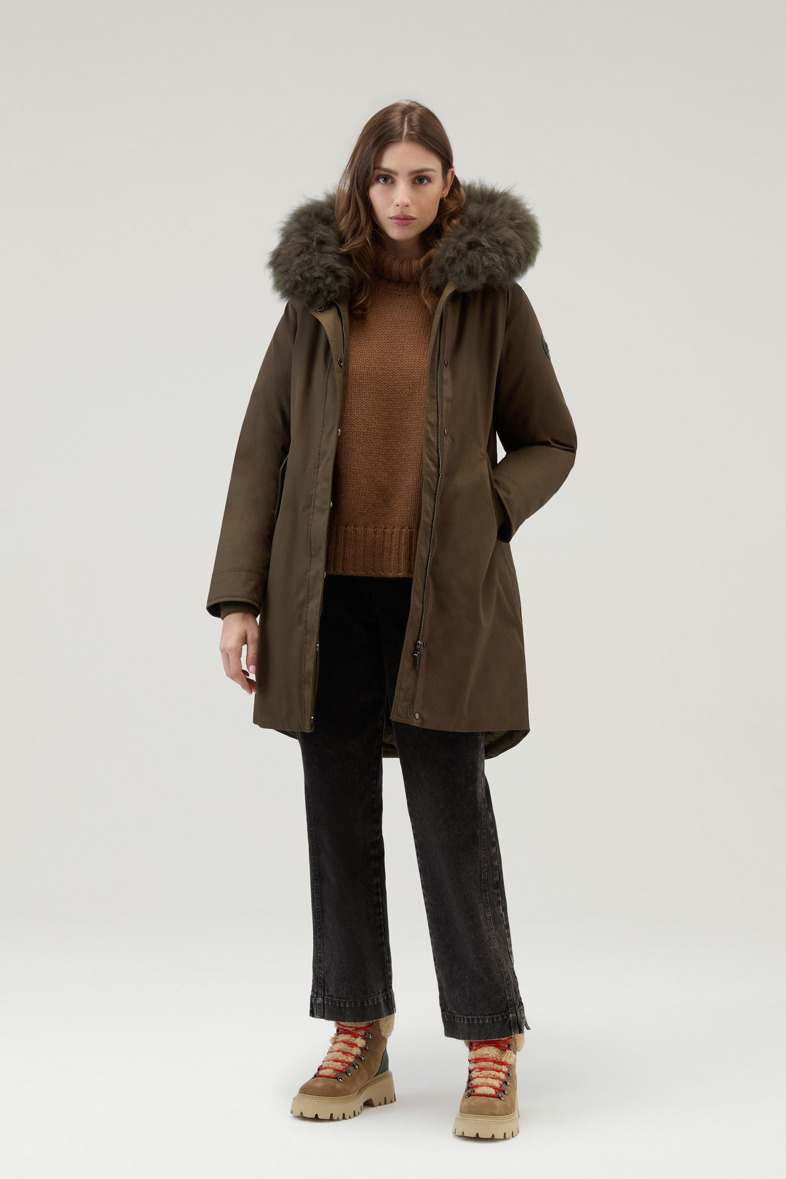 Military Parka with Detachable Cashmere Fur Green photo 2 | Woolrich