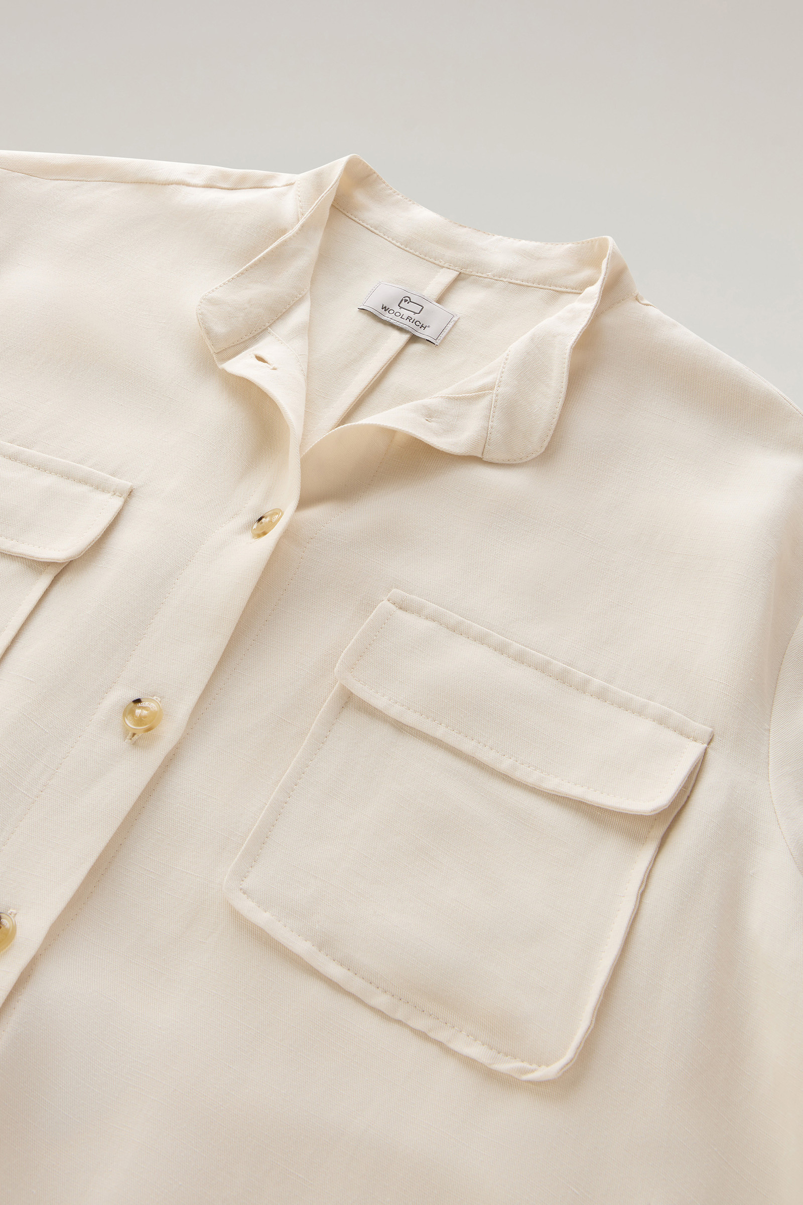 Robe Utility en lin mélangés blanc photo 6 | Woolrich