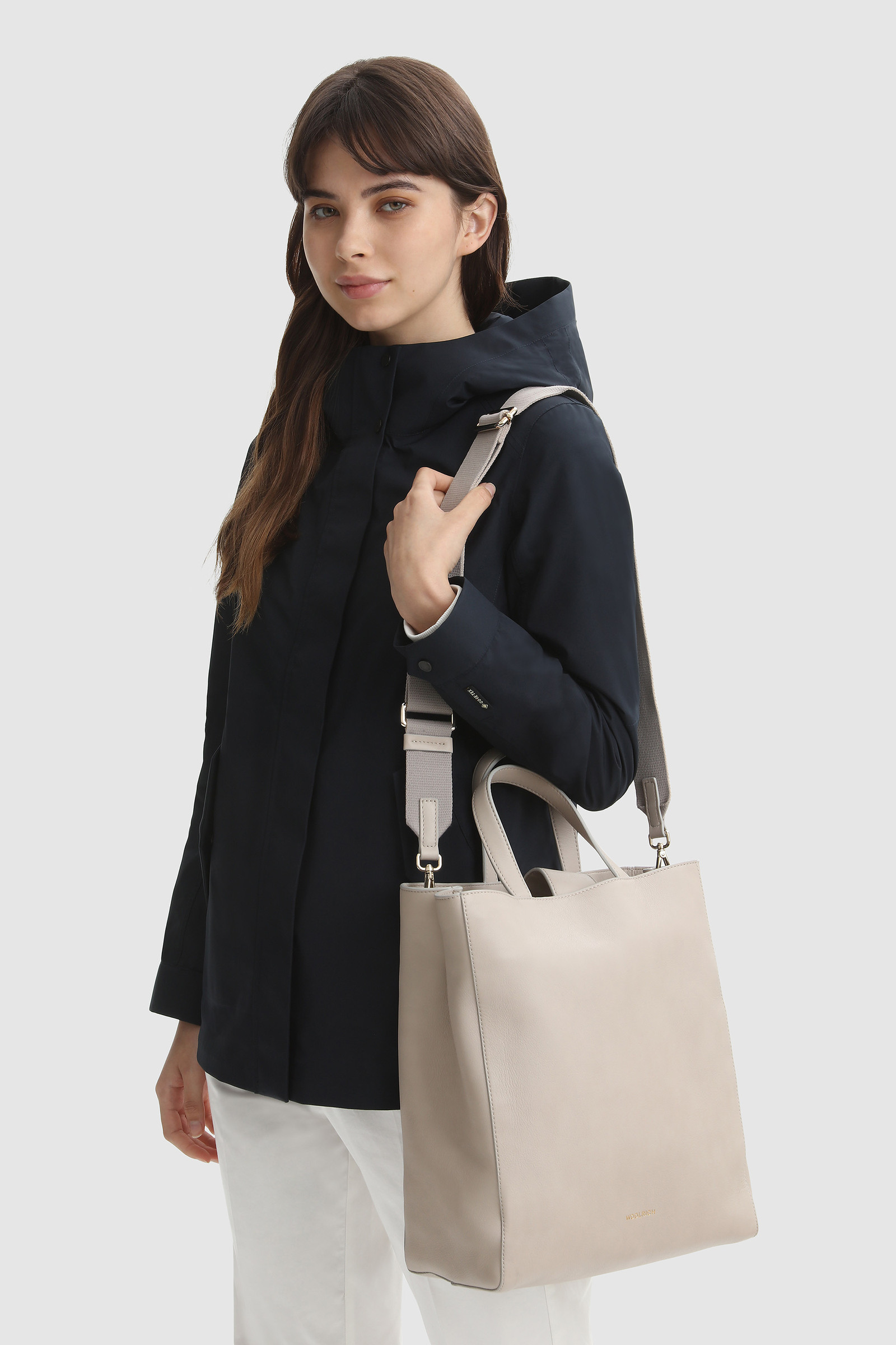 Tote bag with detachable strap White photo 7 | Woolrich