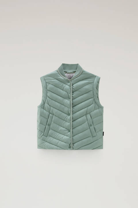 Microfiber Vest with Chevron Quilting Green photo 2 | Woolrich