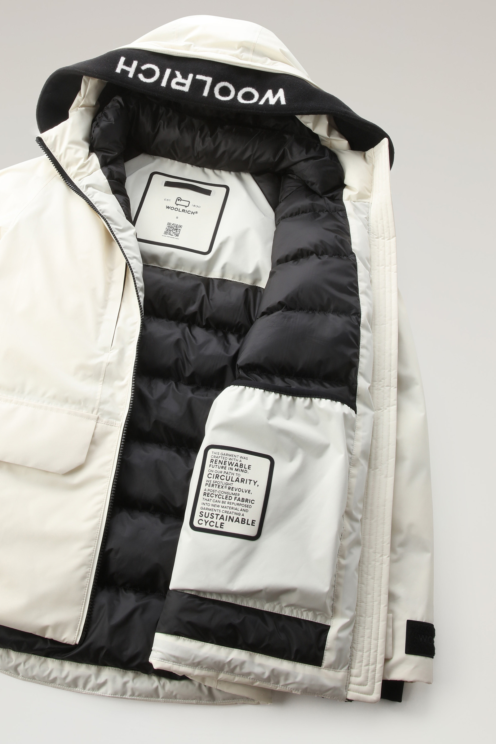 Women's Harveys Waterproof Jacket in Pertex Revolve White | Woolrich USA