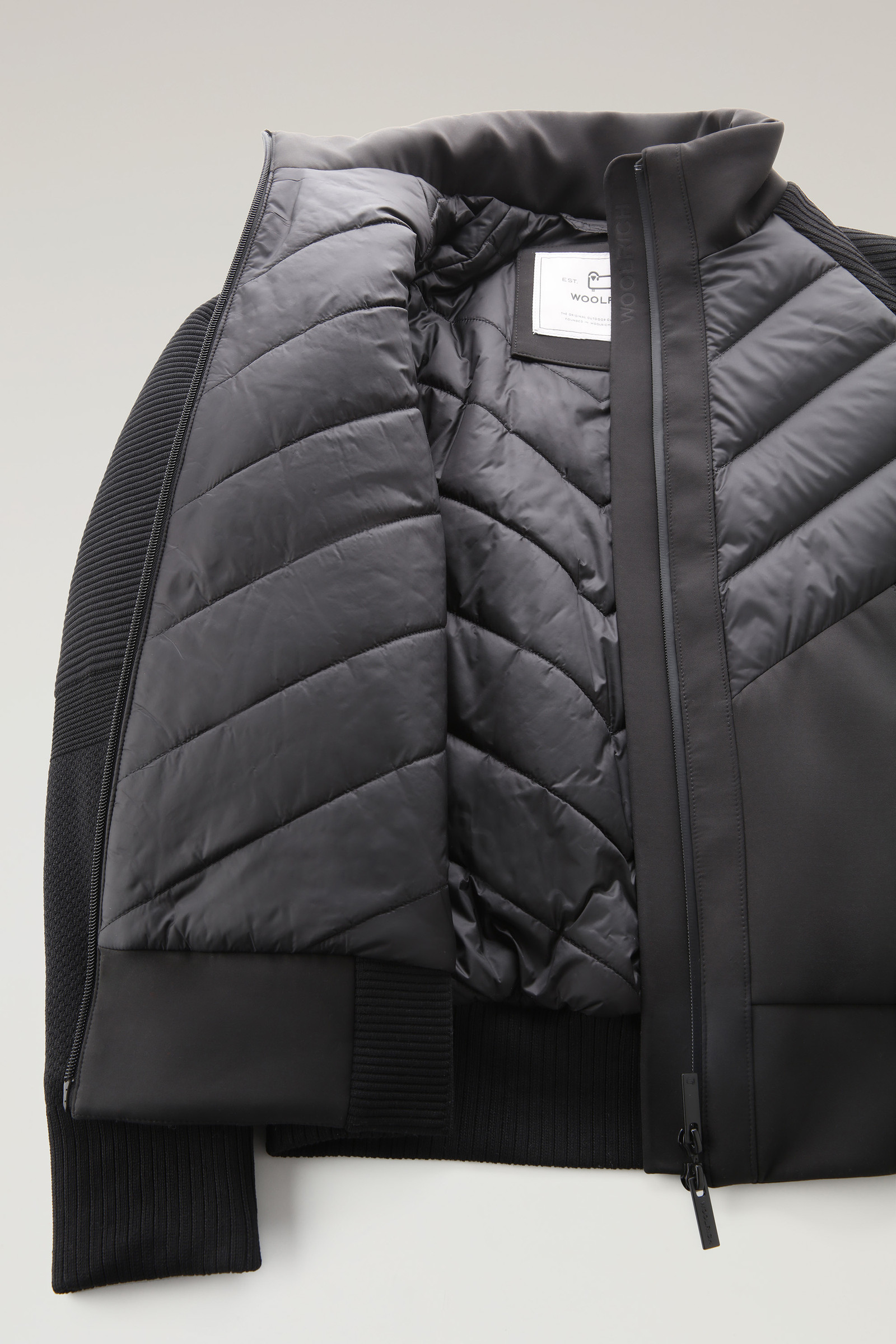 Stretch Suffolk Bomber in Microfiber and Softshell Black photo 10 | Woolrich