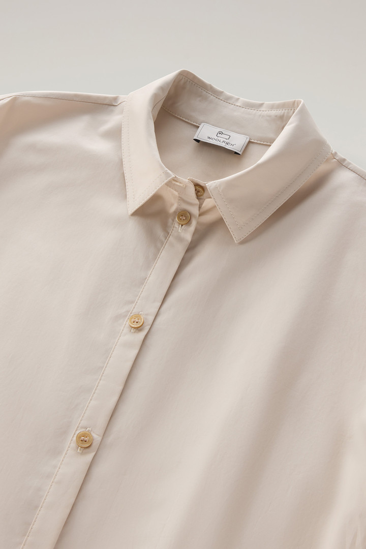 Shirtkleid aus reiner Baumwollpopeline Beige photo 6 | Woolrich