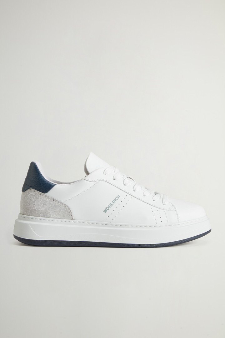 Leather Arrow Sneakers with Suede Insert White photo 1 | Woolrich