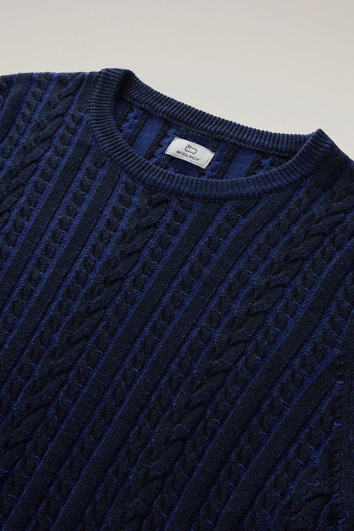 Vanisè Crewneck Sweater in Pure Cotton Blue photo 6 | Woolrich