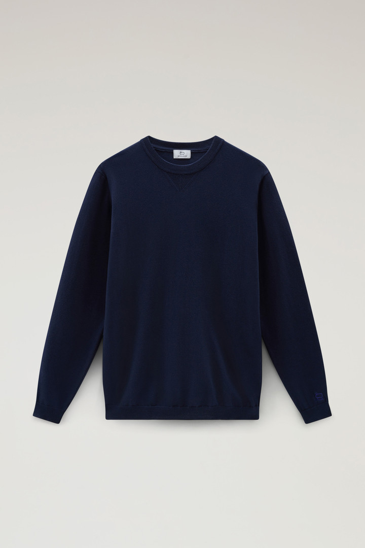 Jersey de cuello redondo de puro algodón Azul photo 5 | Woolrich