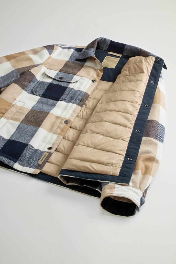 Alaskan Check Overshirt in Recycled Italian Wool Blend White photo 8 | Woolrich