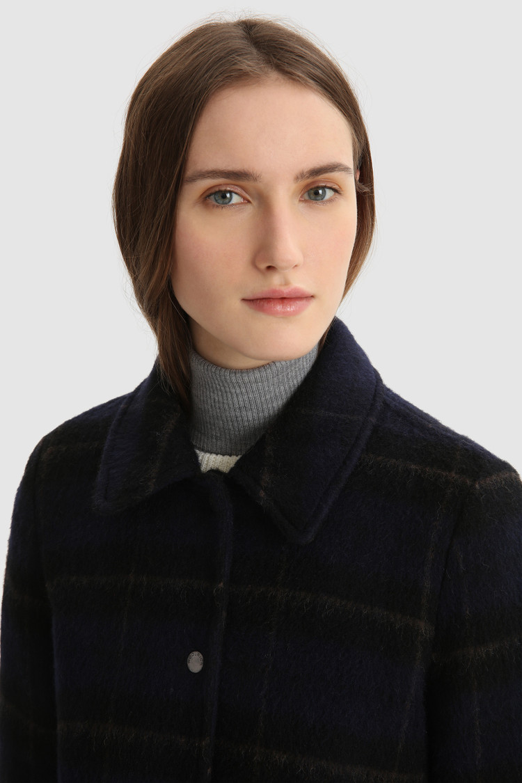 Giacca camicia in misto lana