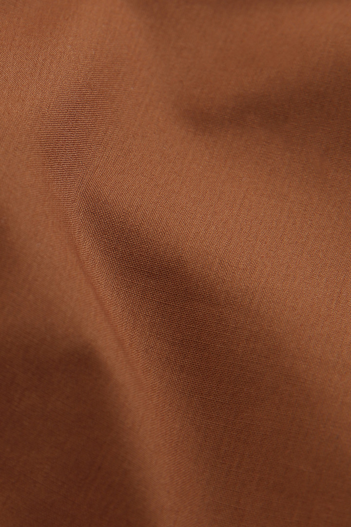 Jupe portefeuille en popeline de coton marron photo 7 | Woolrich
