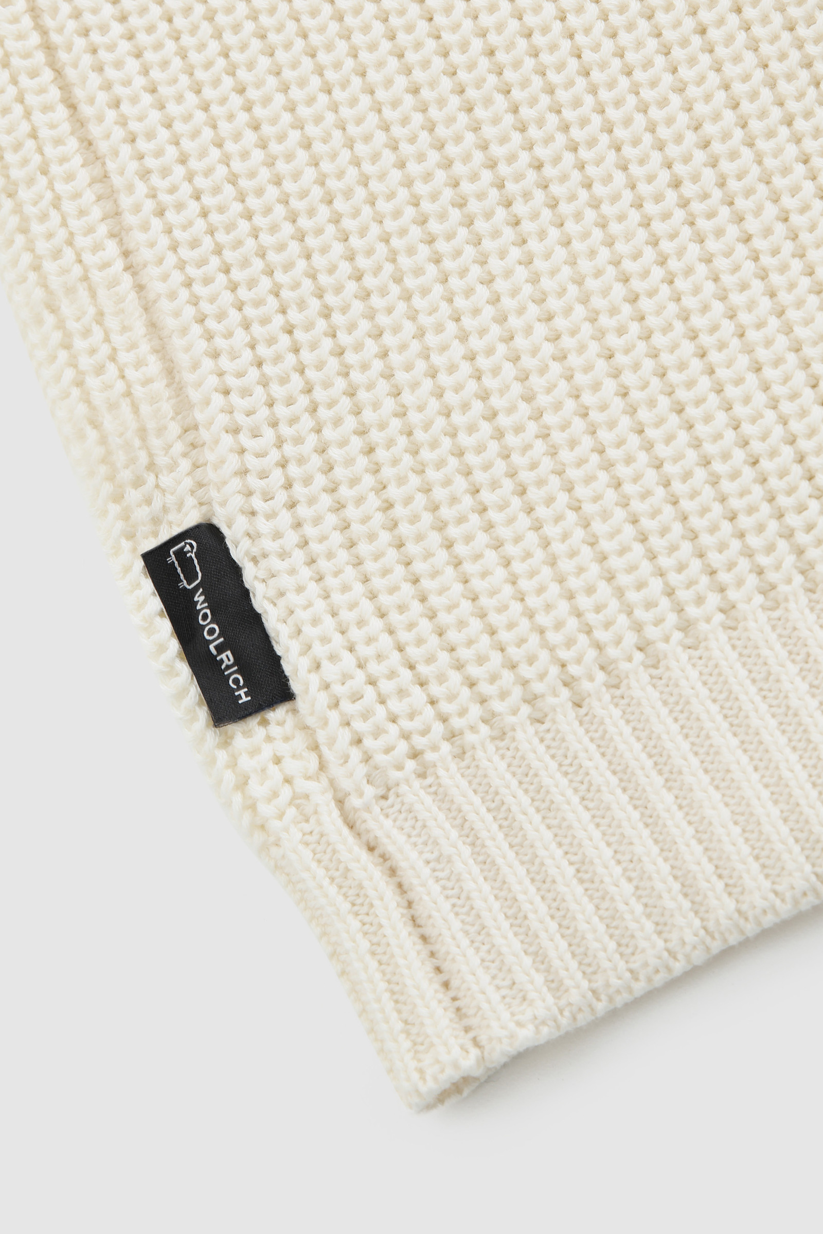 Pullover mit Rundhalsausschnitt aus Baumwollripp Weiß photo 6 | Woolrich