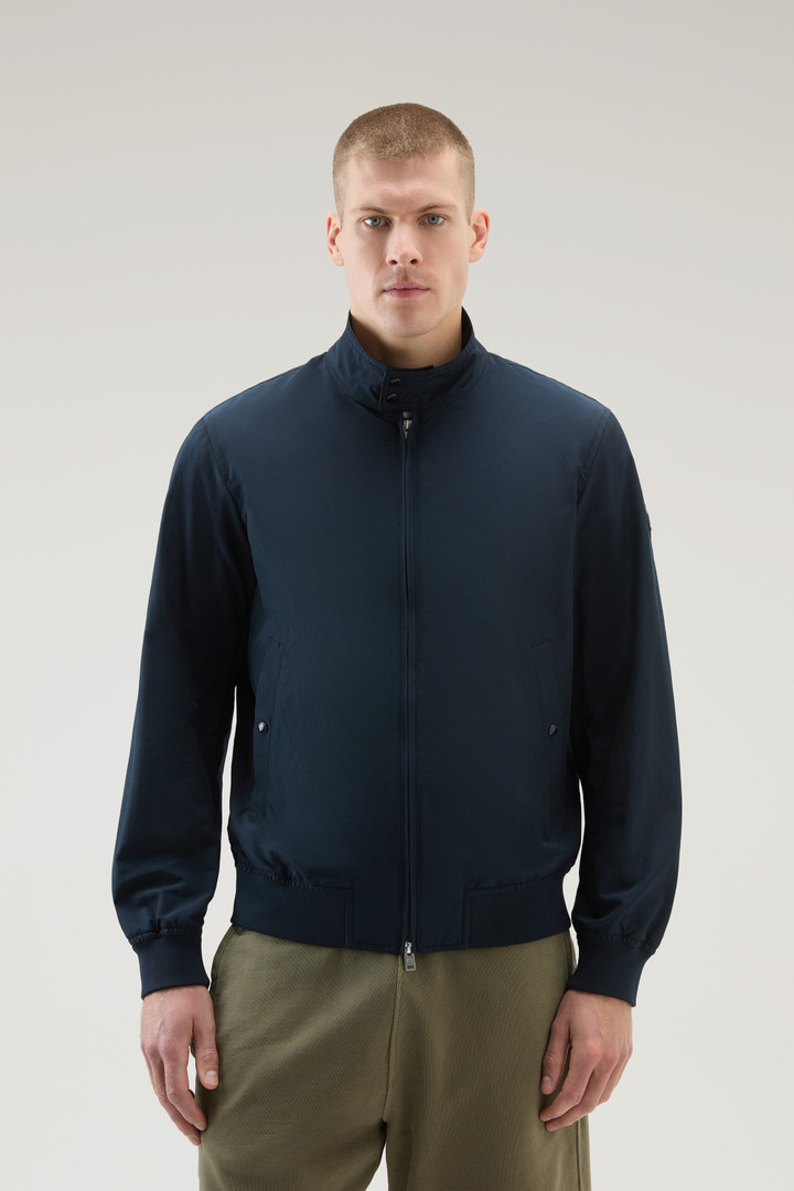 Cruiser Bomber Jacket in Ramar Cloth with Turtleneck Blue photo 1 | Woolrich