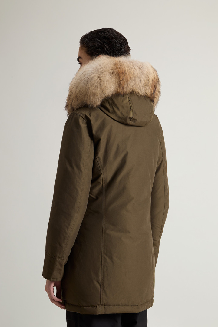 Arctic Parka in Ramar Cloth with Detachable Fur Trim Green photo 3 | Woolrich