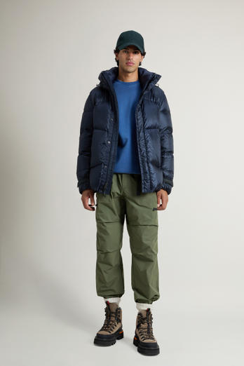 Doudoune à capuche en nylon Pertex Quantum recyclé Bleu | Woolrich