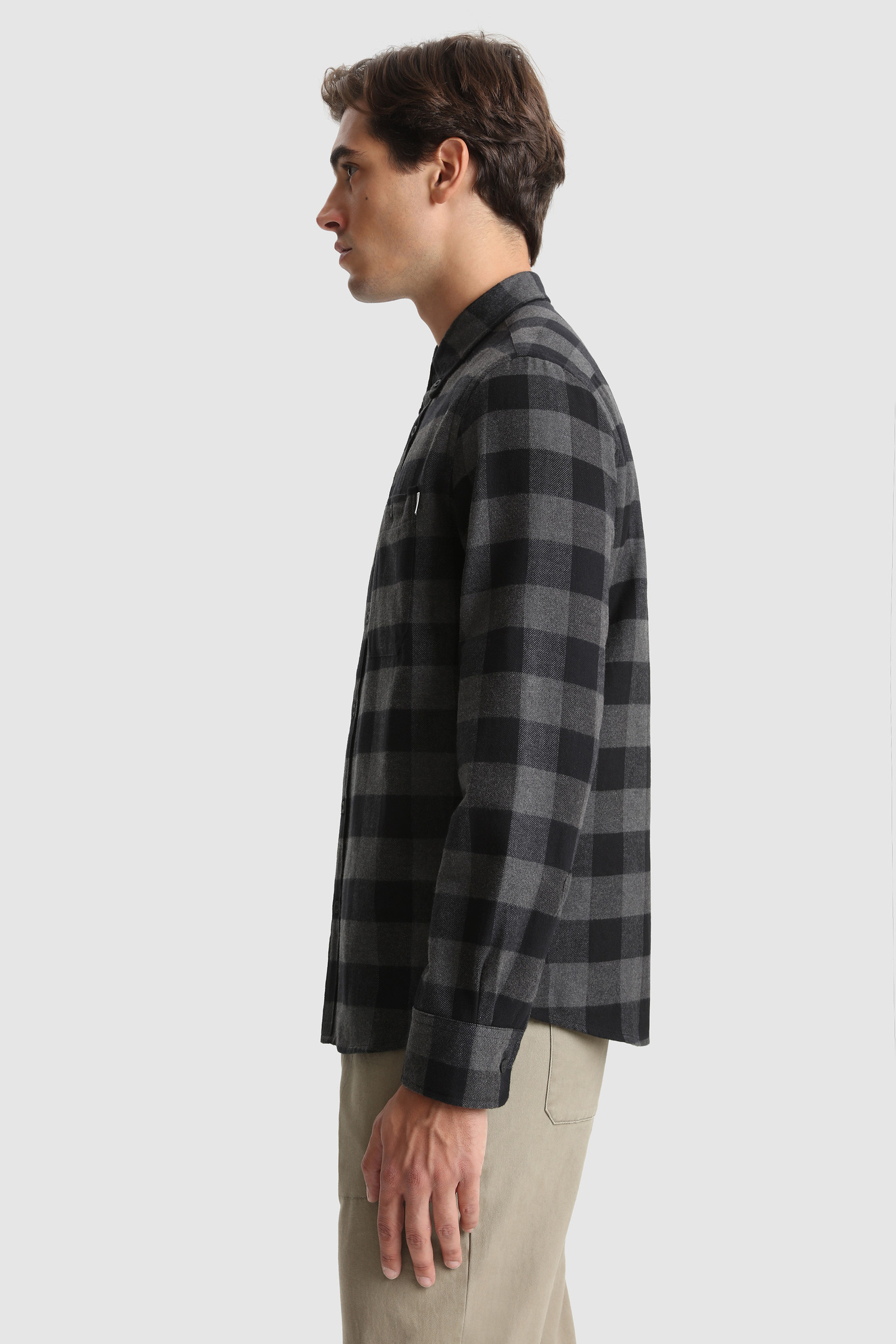Camicia Trout Run con motivo d'archivio Buffalo Check nero photo 3 | Woolrich