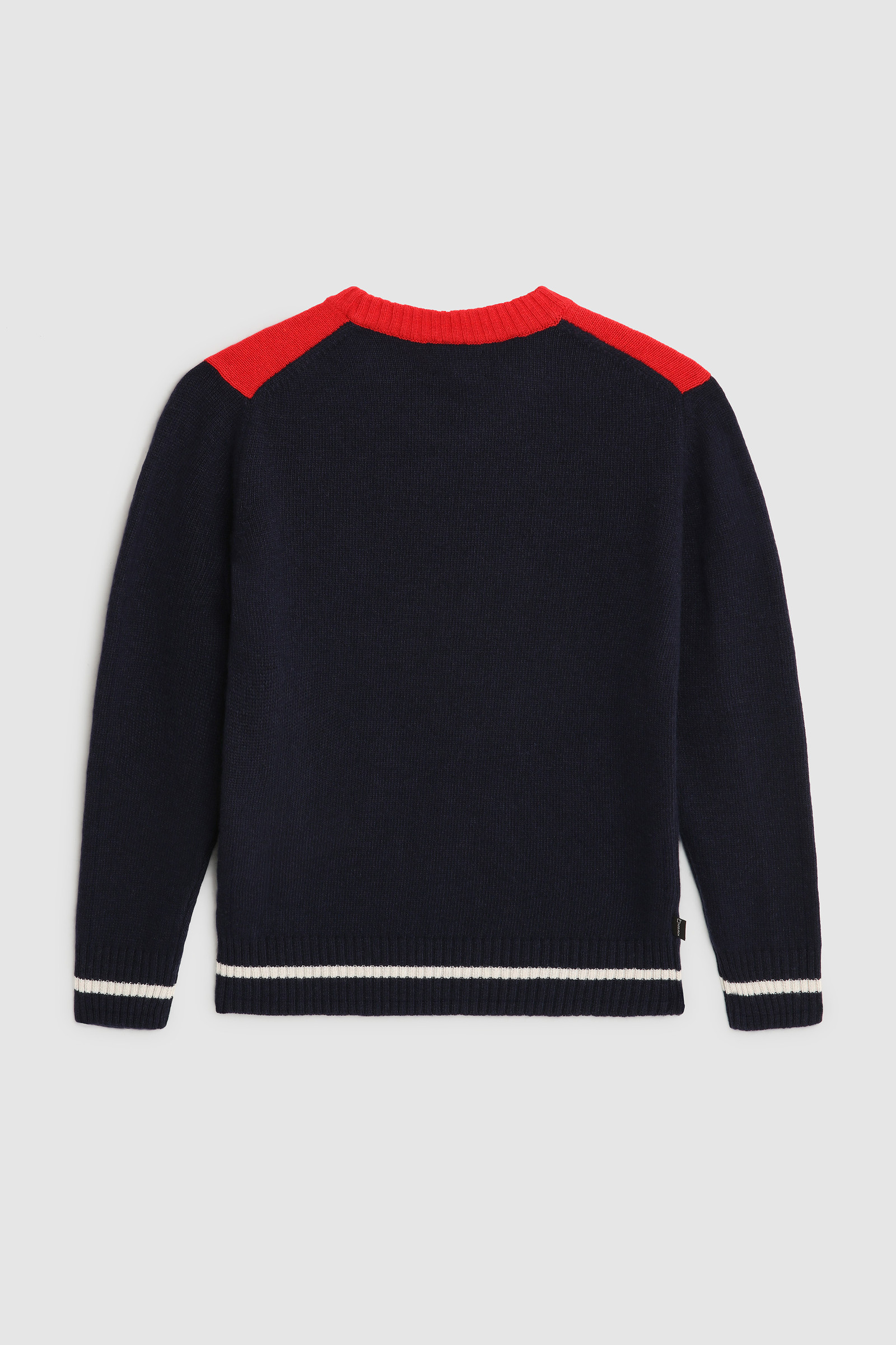 Boy's wool and cotton color block Sweater