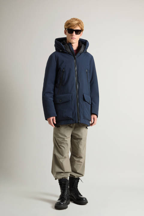 Parka in Tech Softshell Blue | Woolrich