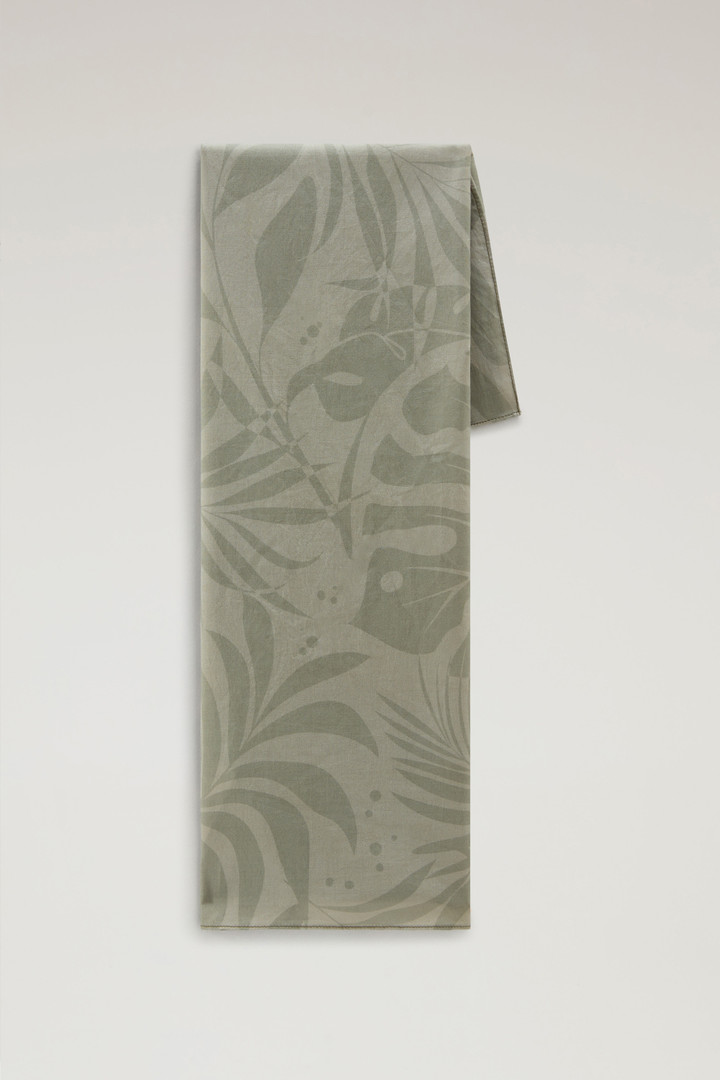 Garment-dyed Zuiver katoenen bandana met print Groen photo 1 | Woolrich
