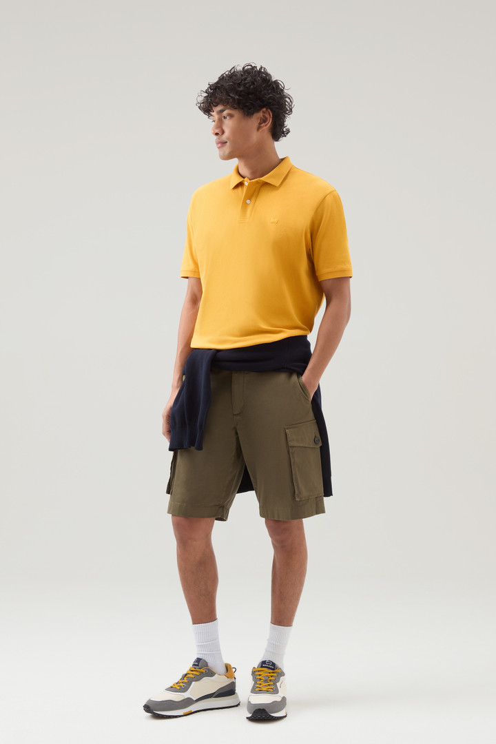 Piquet Polo Shirt in Pure Cotton Yellow photo 2 | Woolrich