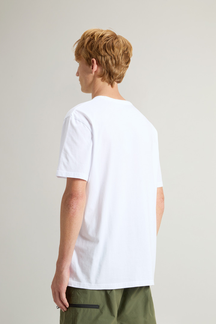 T-shirt Sheep en pur coton avec écusson Blanc photo 3 | Woolrich