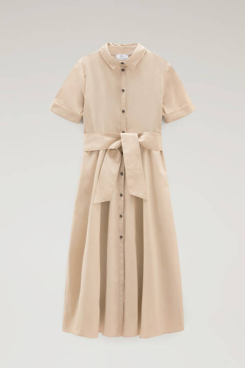 Robe chemise en popeline de pur coton Beige photo 2 | Woolrich
