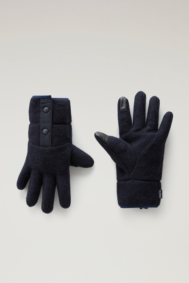 Gloves in Recycled Wool Blend - Elmer / Woolrich Blue photo 1 | Woolrich