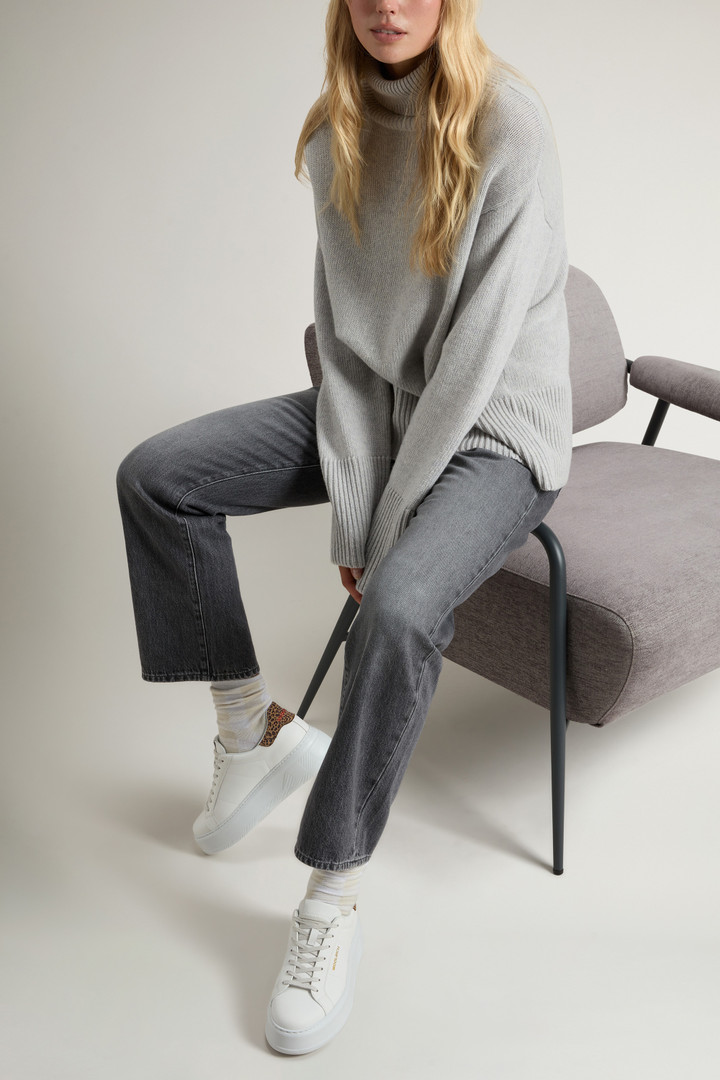 Chunky Court Sneakers in Leather White photo 7 | Woolrich
