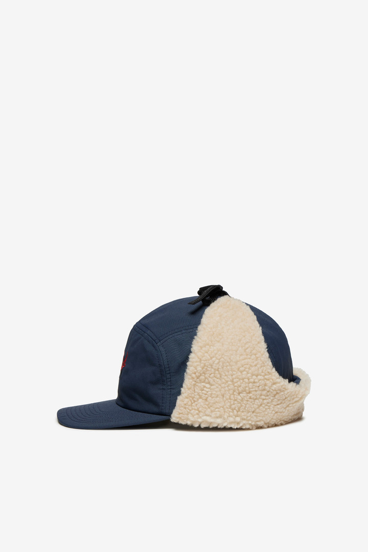 Cotton and Nylon CORDURA Cap with Ear Flaps Blue photo 2 | Woolrich