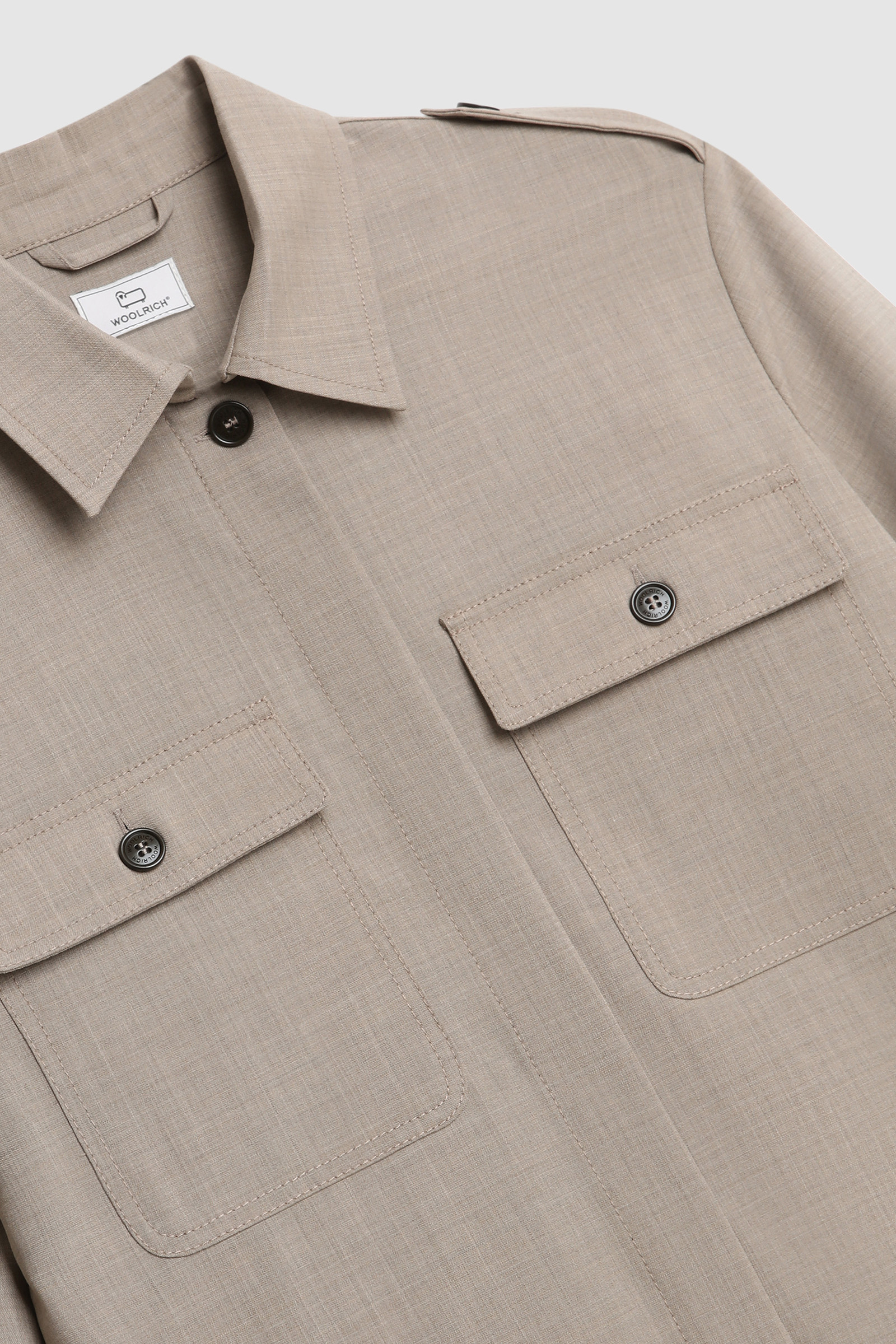 Overshirt aus leichter Merinowolle