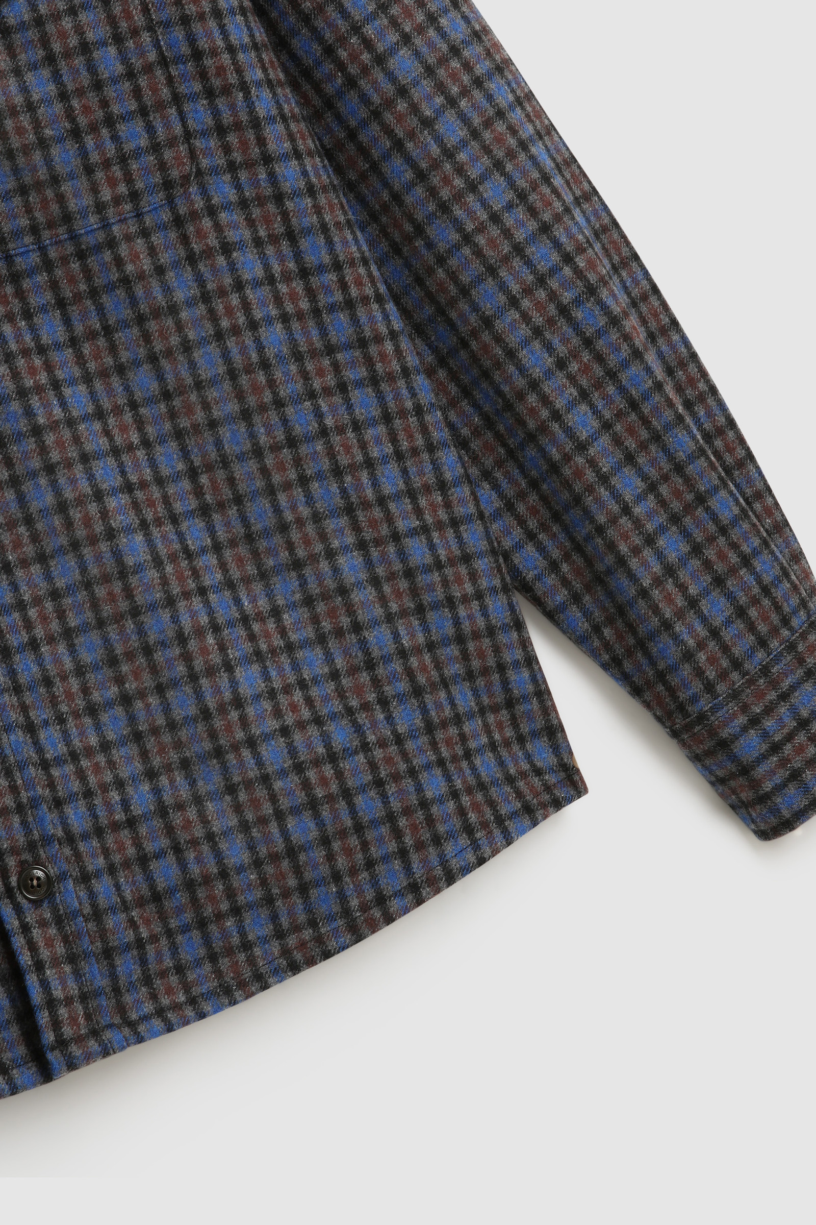 Wool Blend Oxbow Flannel Overshirt - Made in USA Grey photo 9 | Woolrich
