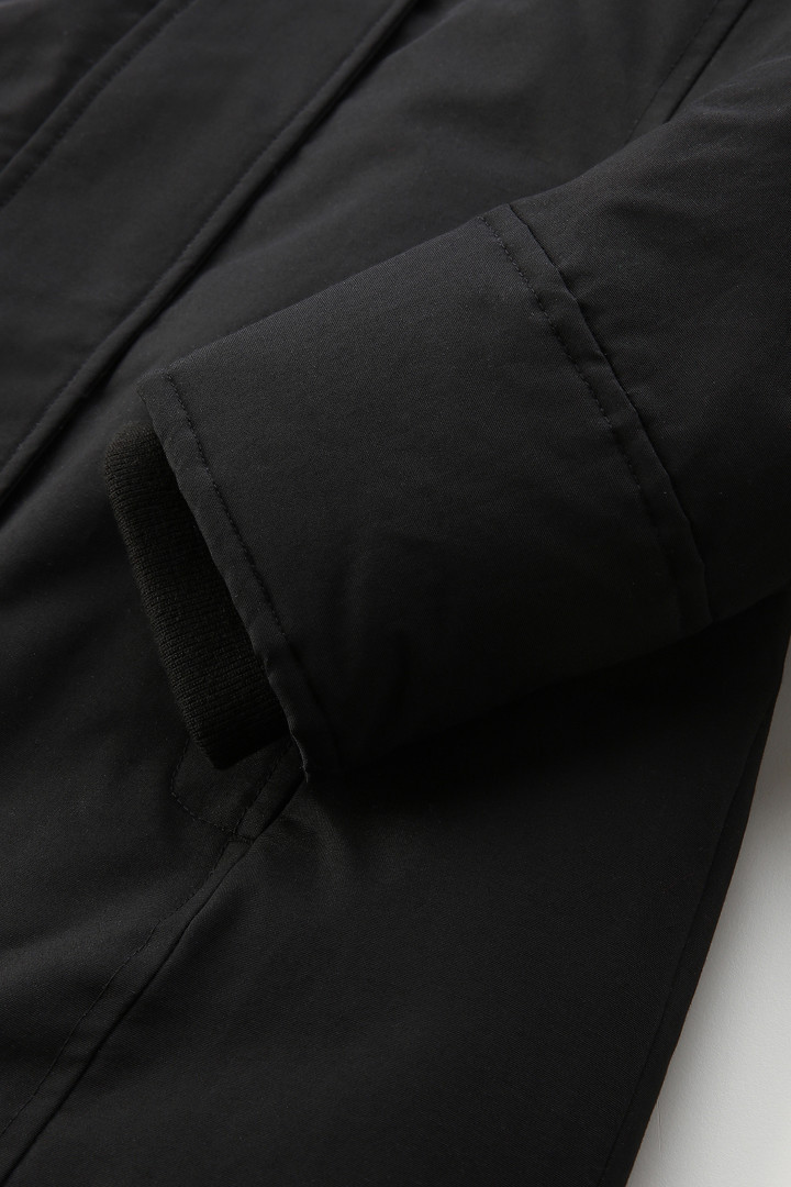 Boulder Parka en Ramar Cloth avec capuche et col amovible en fourrure synthétique Noir photo 9 | Woolrich