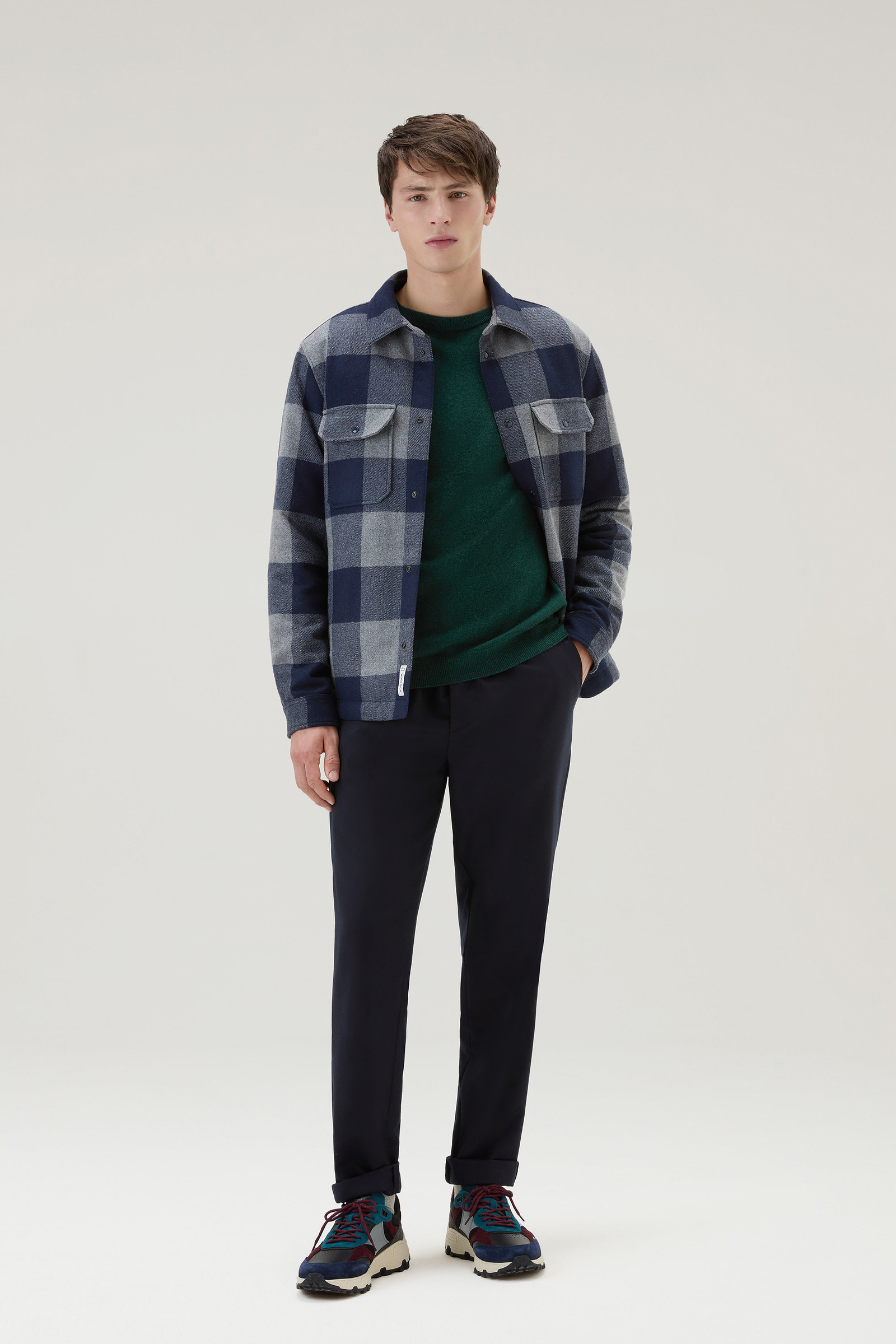Maglione girocollo Luxe in puro cashmere verde photo 2 | Woolrich