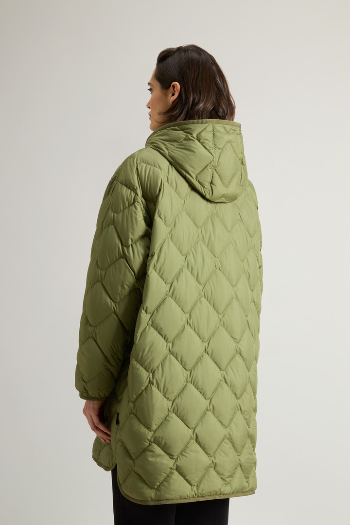 Veste façon cape Heritage en microfibre à capuche amovible Vert photo 3 | Woolrich