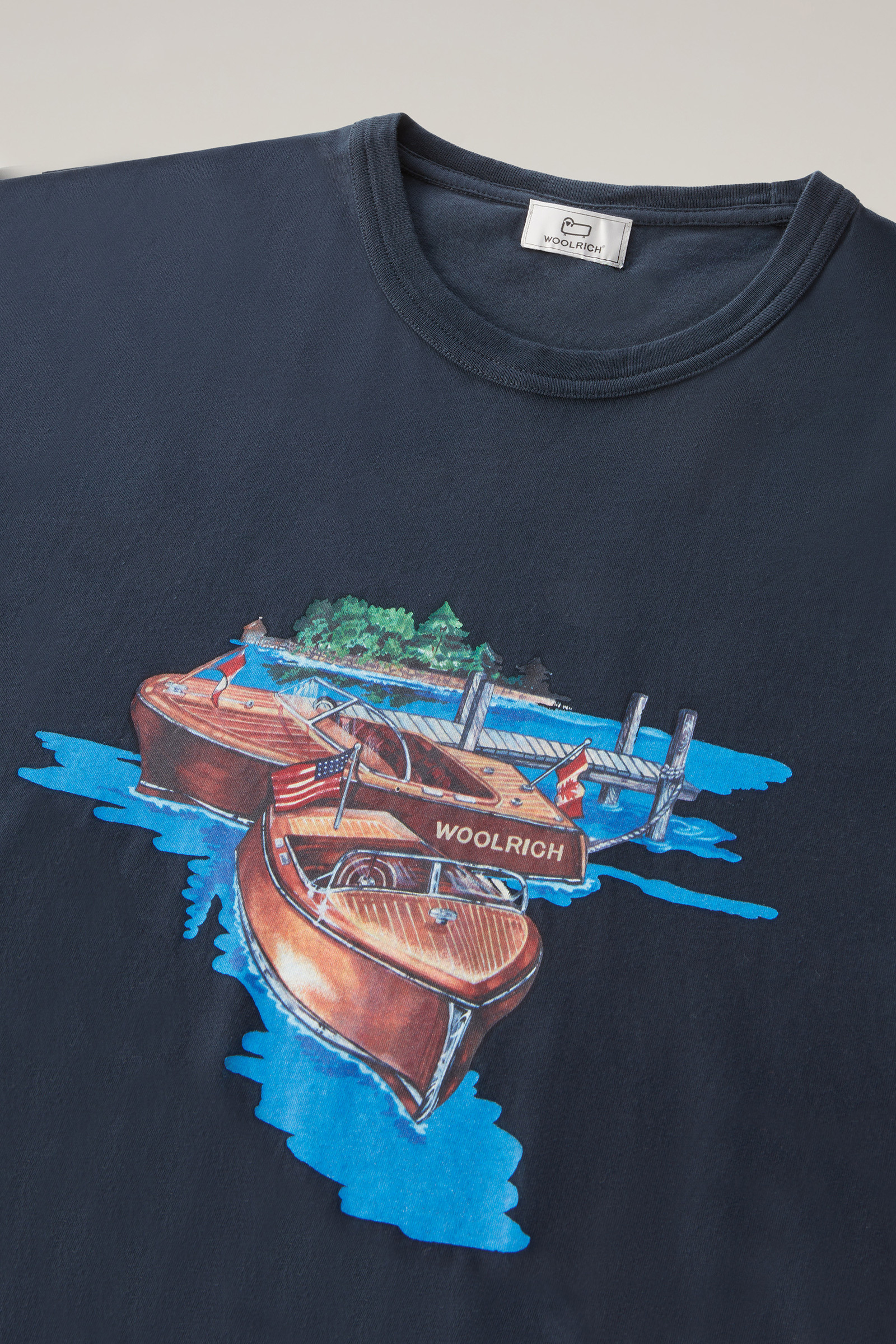 T-shirt Zavikon in puro cotone blu photo 6 | Woolrich