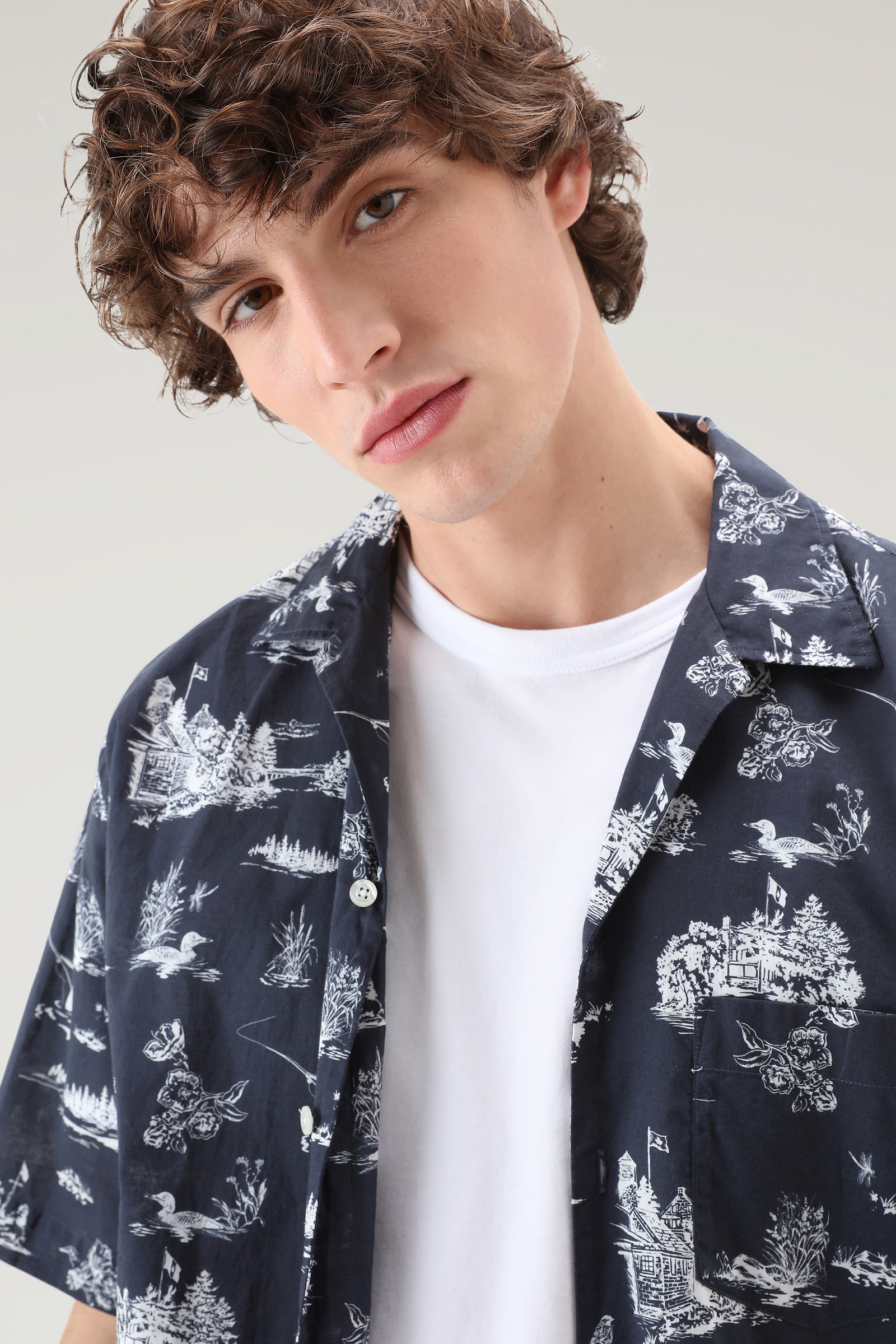 Kurzärmeliges Zavikon Shirt blau photo 4 | Woolrich