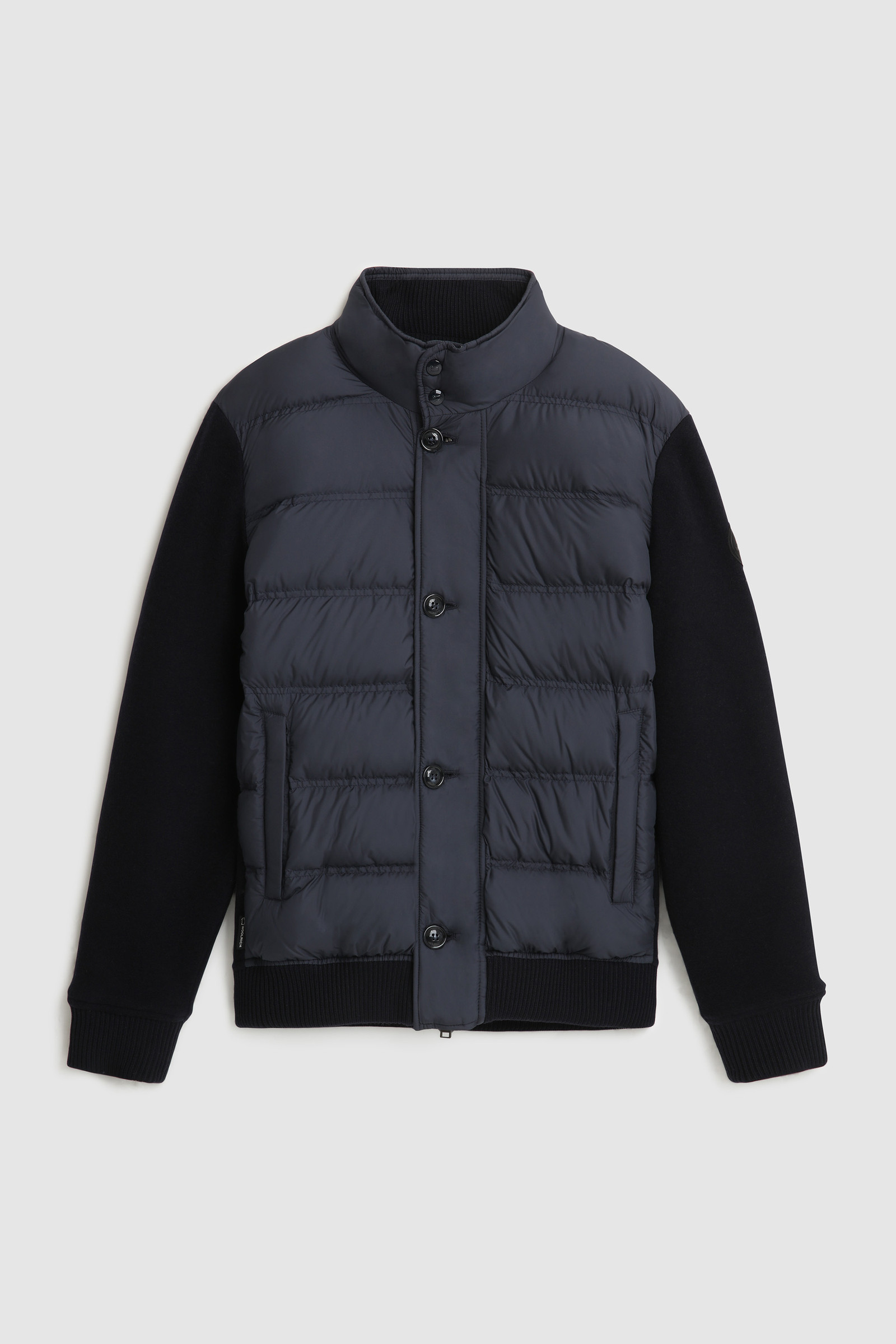 Full-zip Sweatshirt with padding and knitted sleeves