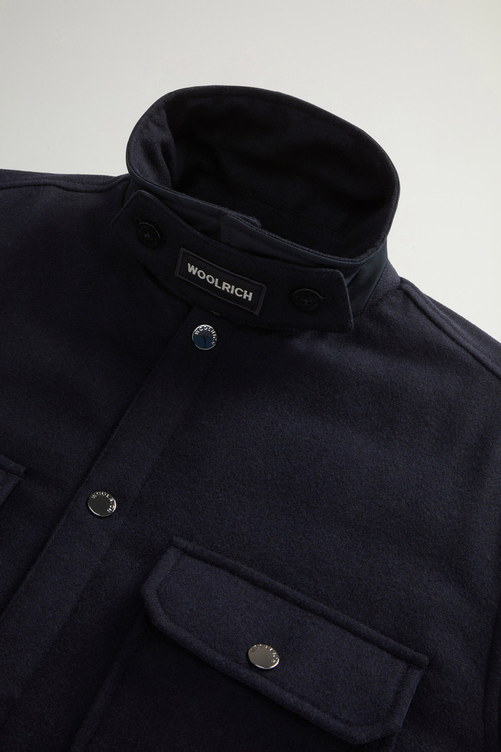 Giacca a camicia Alaskan in misto lana italiana Melton riciclata Blu photo 6 | Woolrich