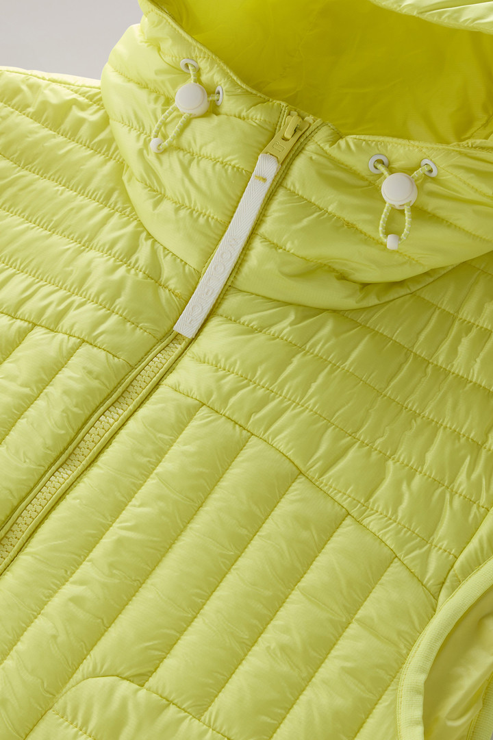 Quilted Hooded Vest in Recycled Pertex Quantum Yellow photo 7 | Woolrich