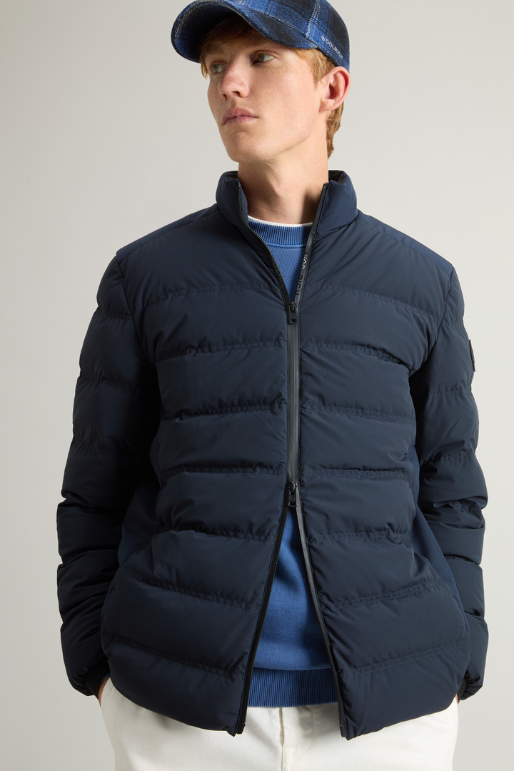 Bering Down Jacket in Stretch Nylon Blue photo 4 | Woolrich