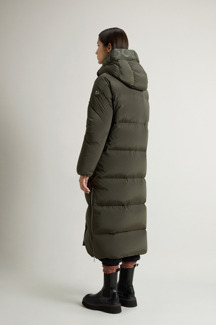 Aurora Long Parka in Stretch Nylon Green photo 3 | Woolrich