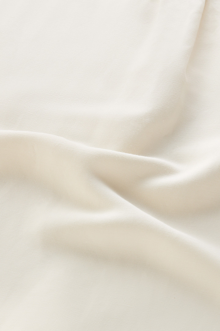 Bluse aus Leinen-Materialmix Weiß photo 8 | Woolrich