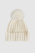 Wool and cashmere blend Beanie with pompom