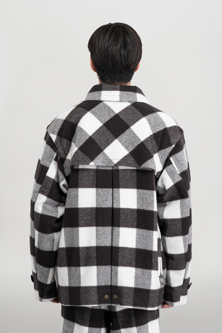 WOOL CHECK CRUISER JACKET Noir photo 4 | Woolrich