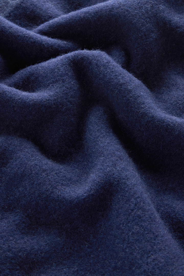 Wool Blend Cape with Contrasting Details Blue photo 4 | Woolrich