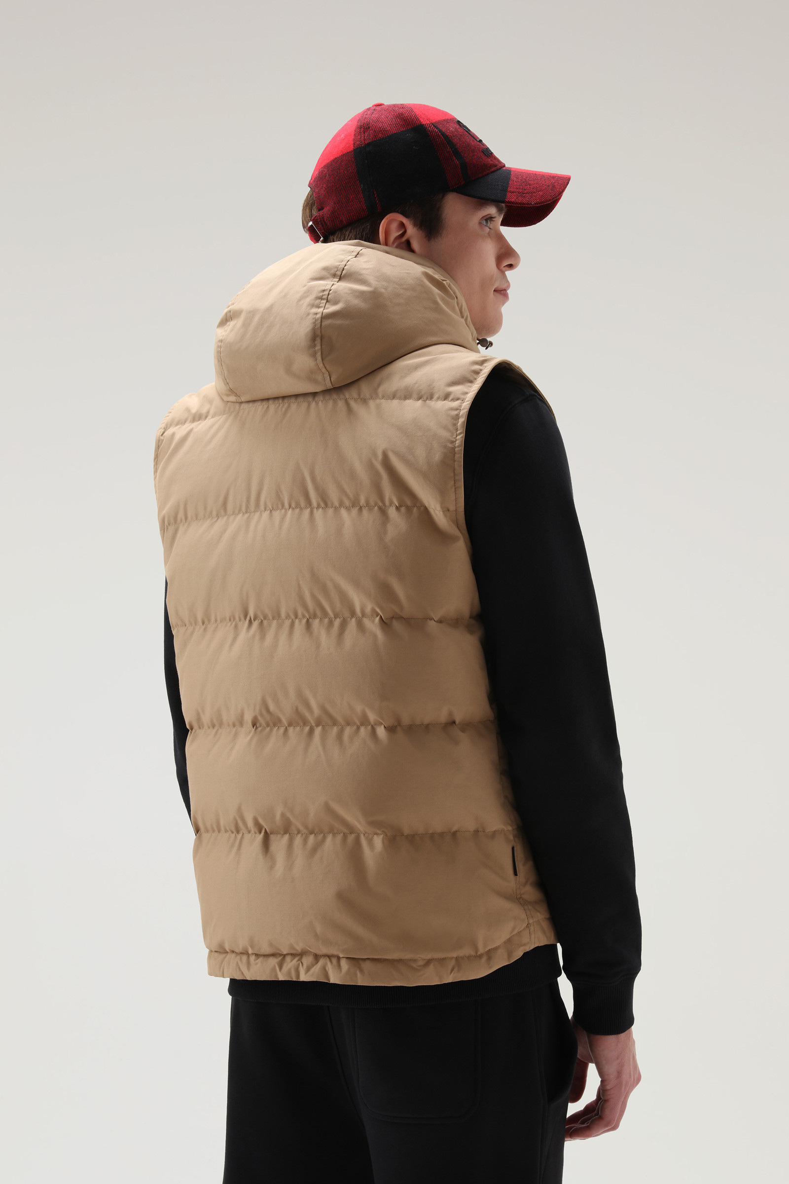 Men's Aleutian Vest with Detachable Hood Khaki | Woolrich USA