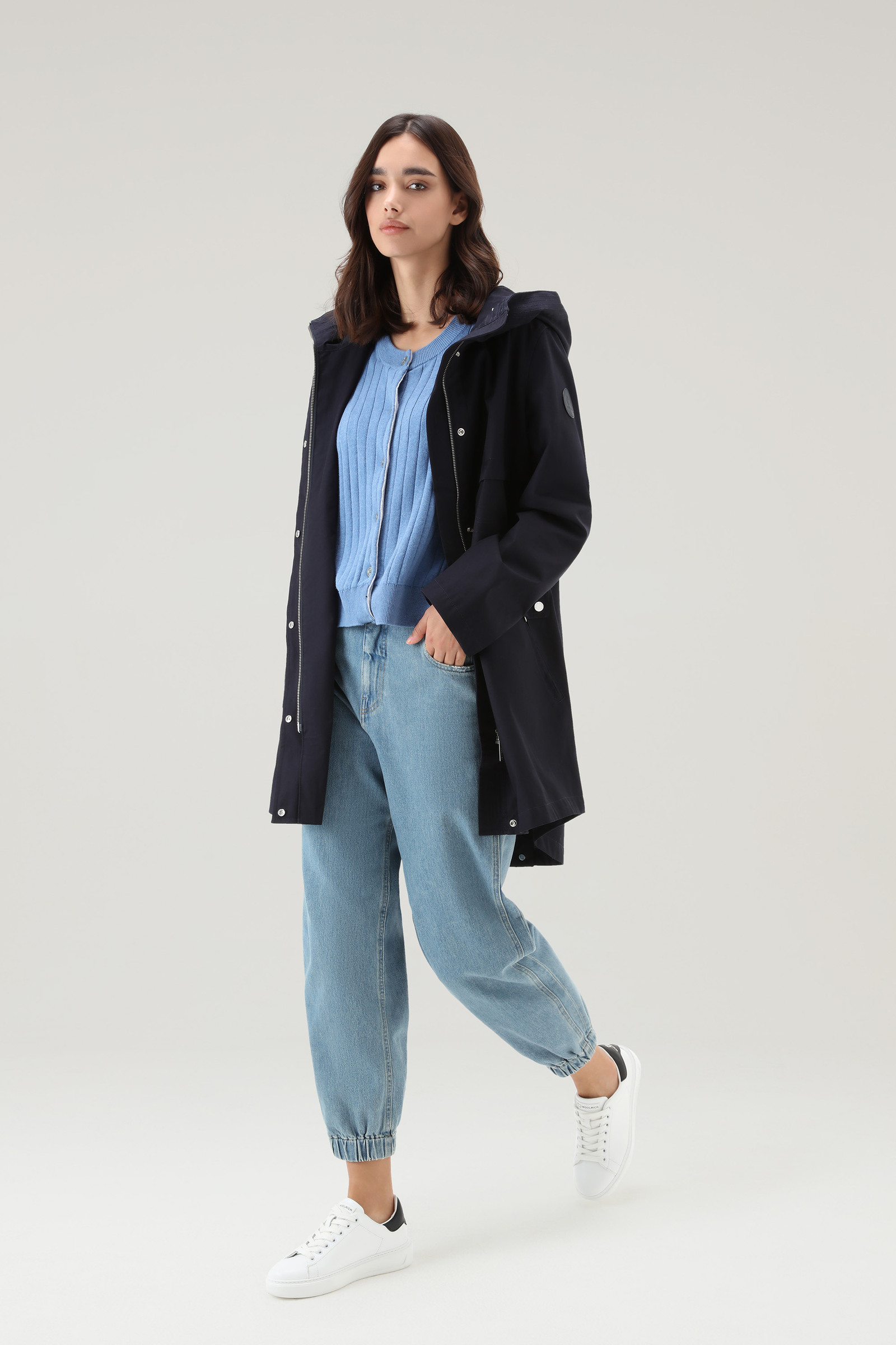 Cardigan in puro cotone a coste larghe blu photo 2 | Woolrich