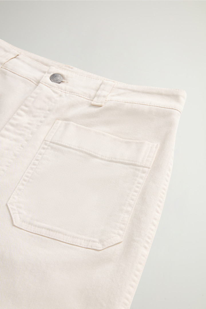 Garment-Dyed Wide-Leg Pants in Stretch Cotton Twill White photo 6 | Woolrich