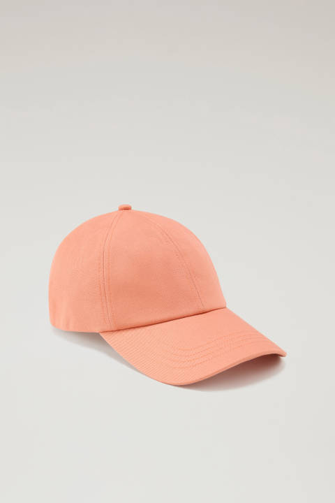 Logo Baseball Cap in Pure Cotton Twill Pink | Woolrich