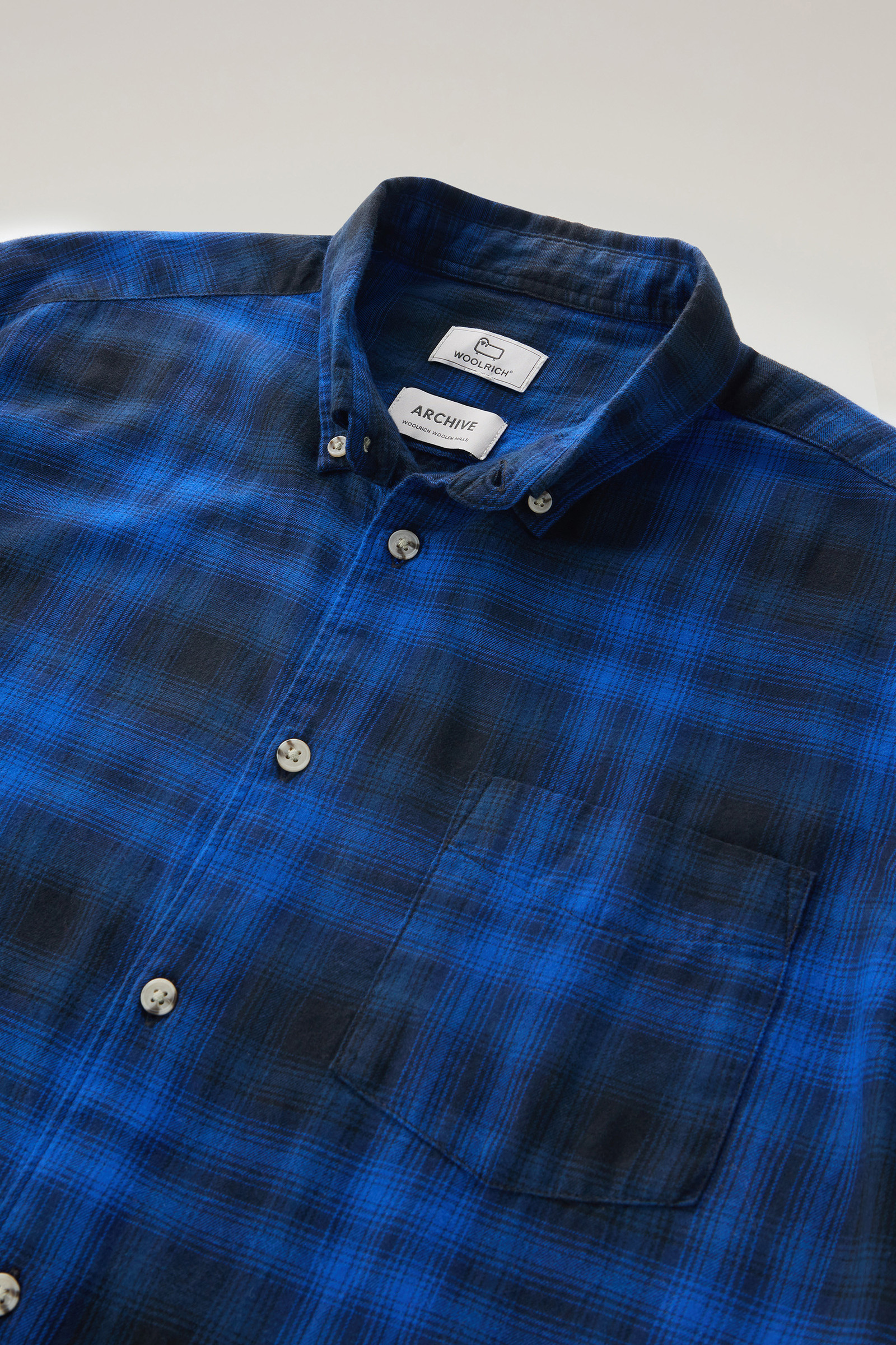Madras Plaid Shirt in Lightweight Flannel Blue photo 6 | Woolrich
