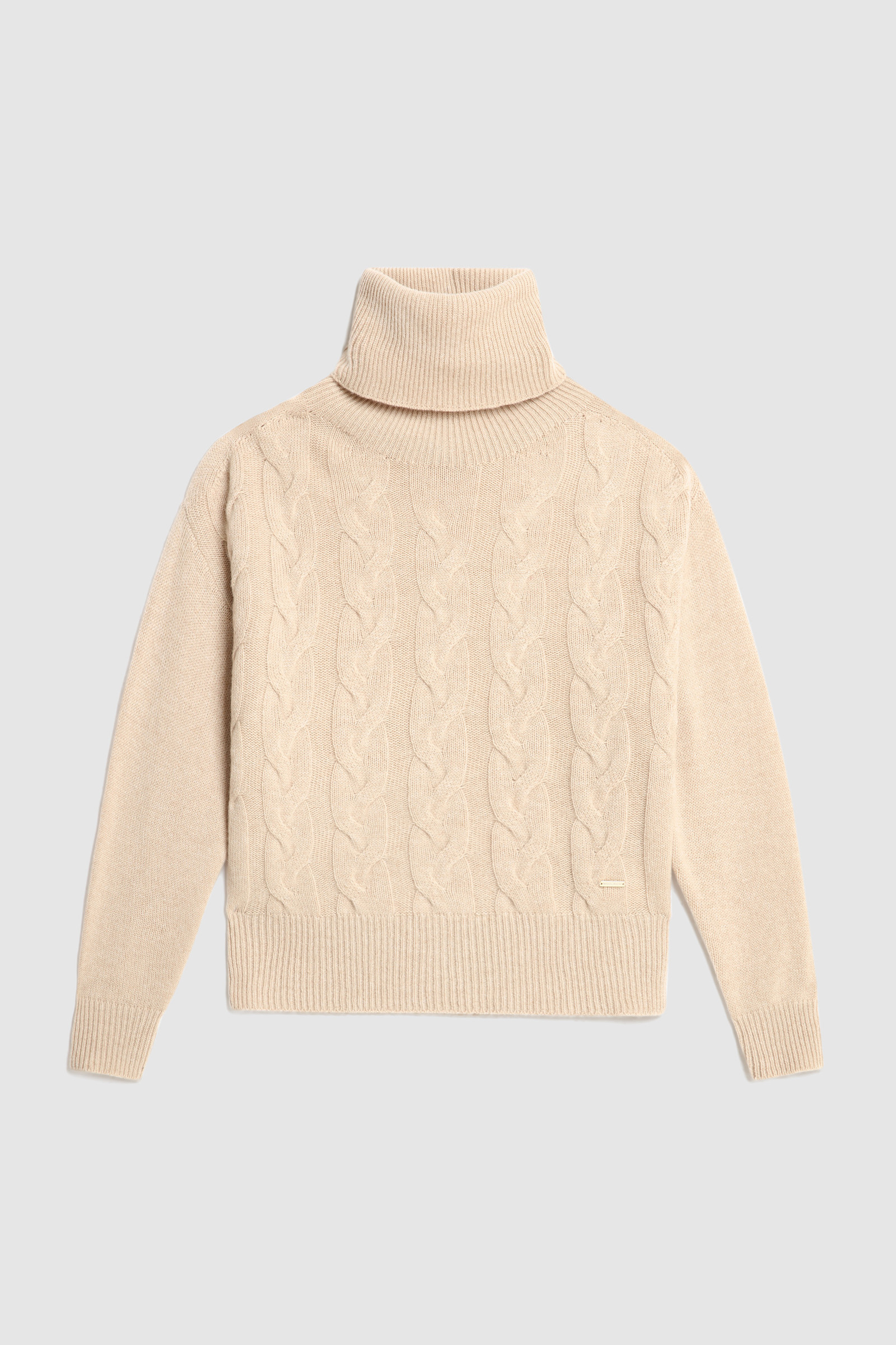 Cashmere Turtleneck Sweater Beige photo 7 | Woolrich